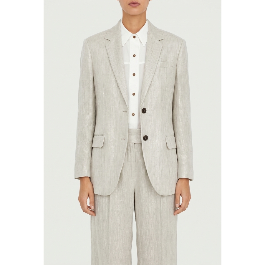 Brunello Cucinelli Wolight Beige Linen Suit