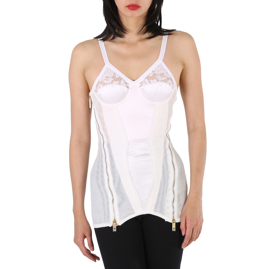 Burberry Optic White Lace Corset Top, Brand Size 6 (US Size 4)