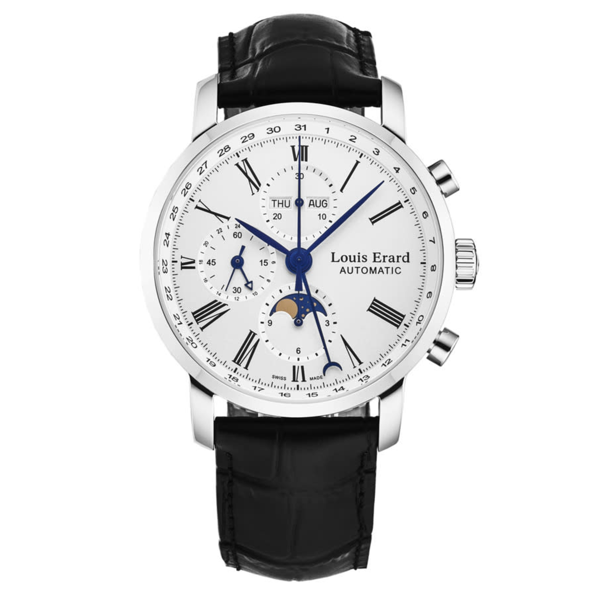 Louis Erard Watch Automatic Chronograph Day Date Swiss Made