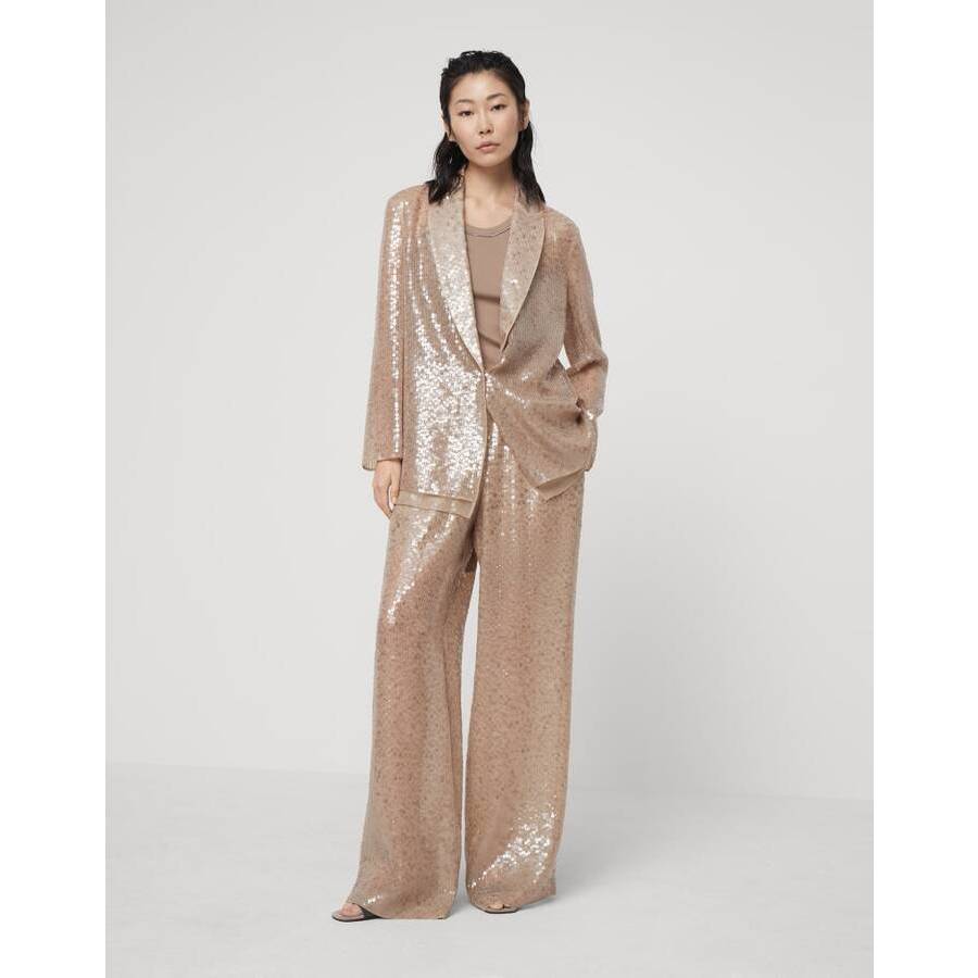 Brunello Cucinelli Wolight Brown Silk Suit