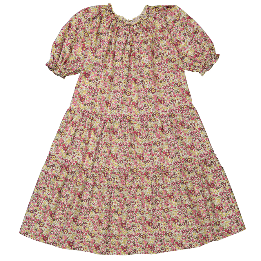 Bonton Girls Liberty Violet Emy Cotton Dress
