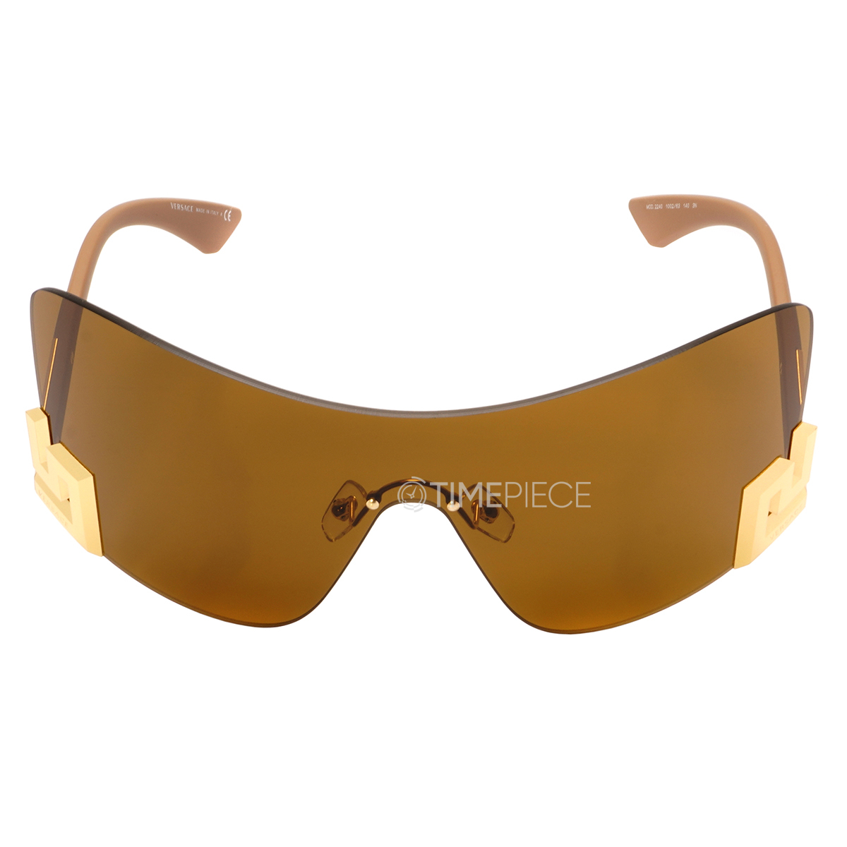 Versace Dark Bronze Shield Ladies Sunglasses VE2240 100263 40