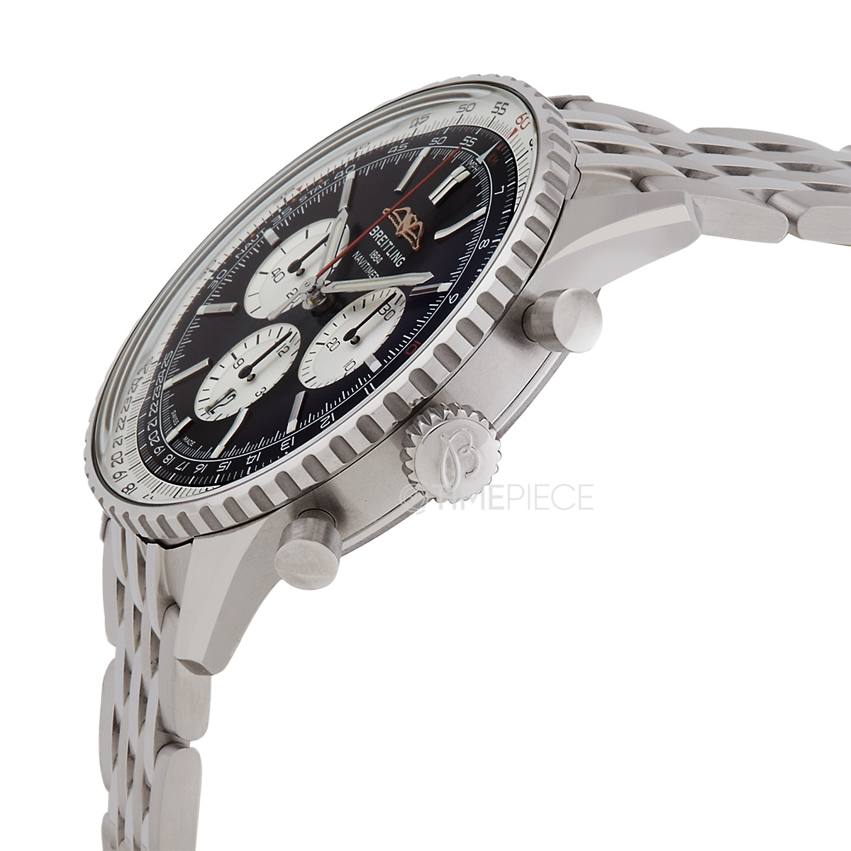 Breitling Navitimer B01 Chronograph 46 Black Dial Steel Men's Watch  AB0137211B1A1