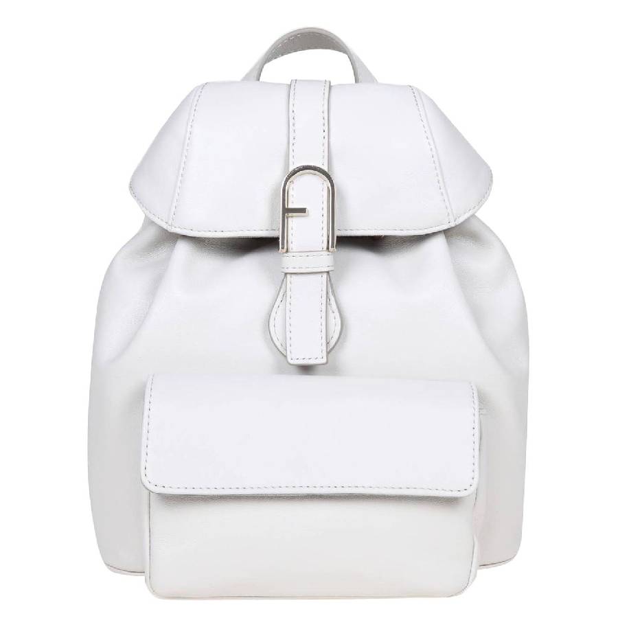 Furla L S Metal Hardware Leather Backpack