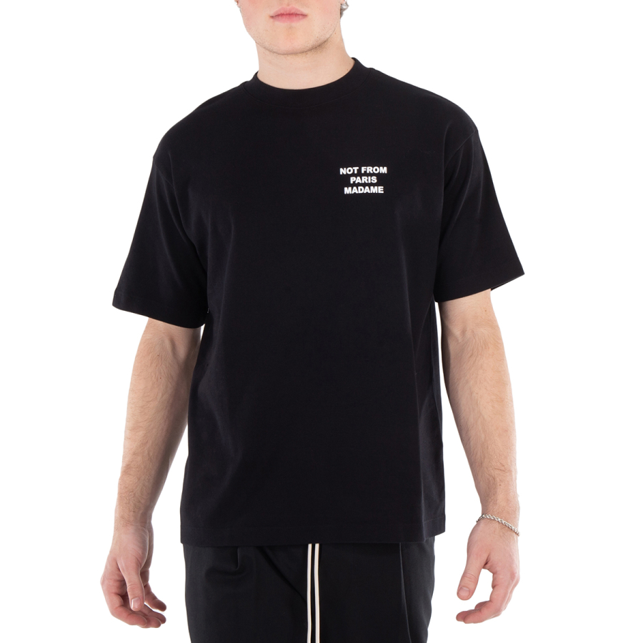 Drole De Monsieur Slogan-Printed Crew Neck T-Shirt, Size Small