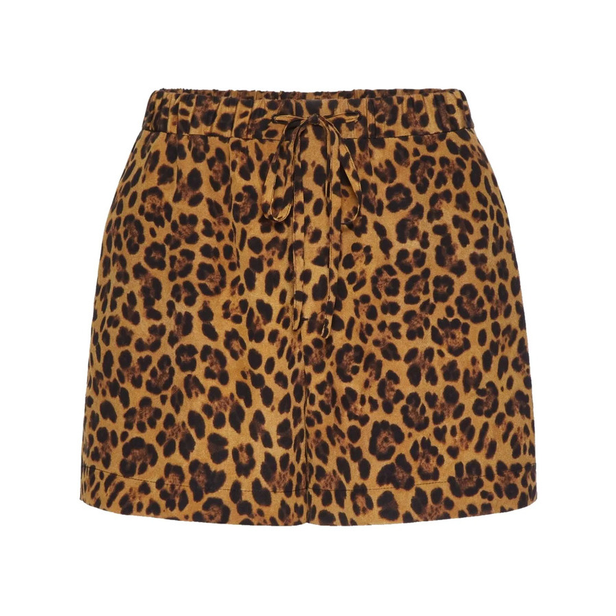 Valentino Garavani Animalier Crepe De Chine Shorts