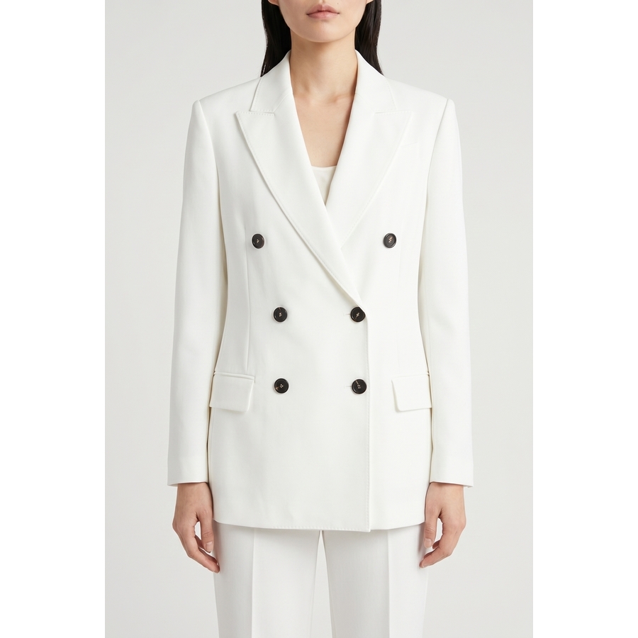 Brunello Cucinelli Wowhite Double Breasted Jacket