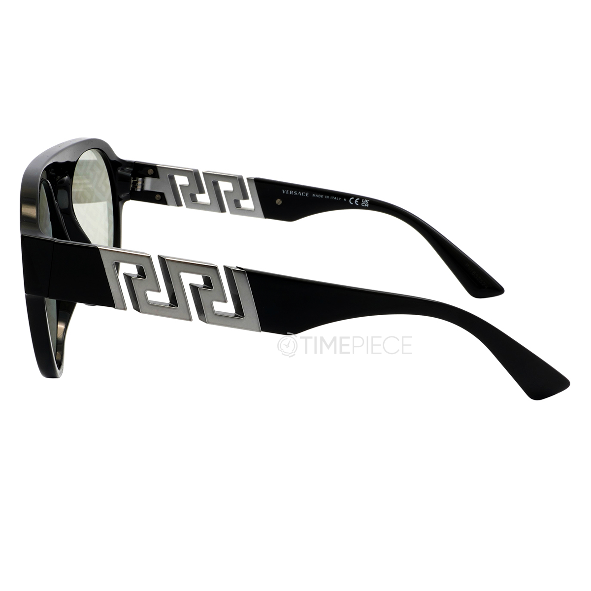 VERSACE Sunglasses VE4420 GB1/AL Black Light Grey Monogram Silver AUTHENTIC  8056597660075