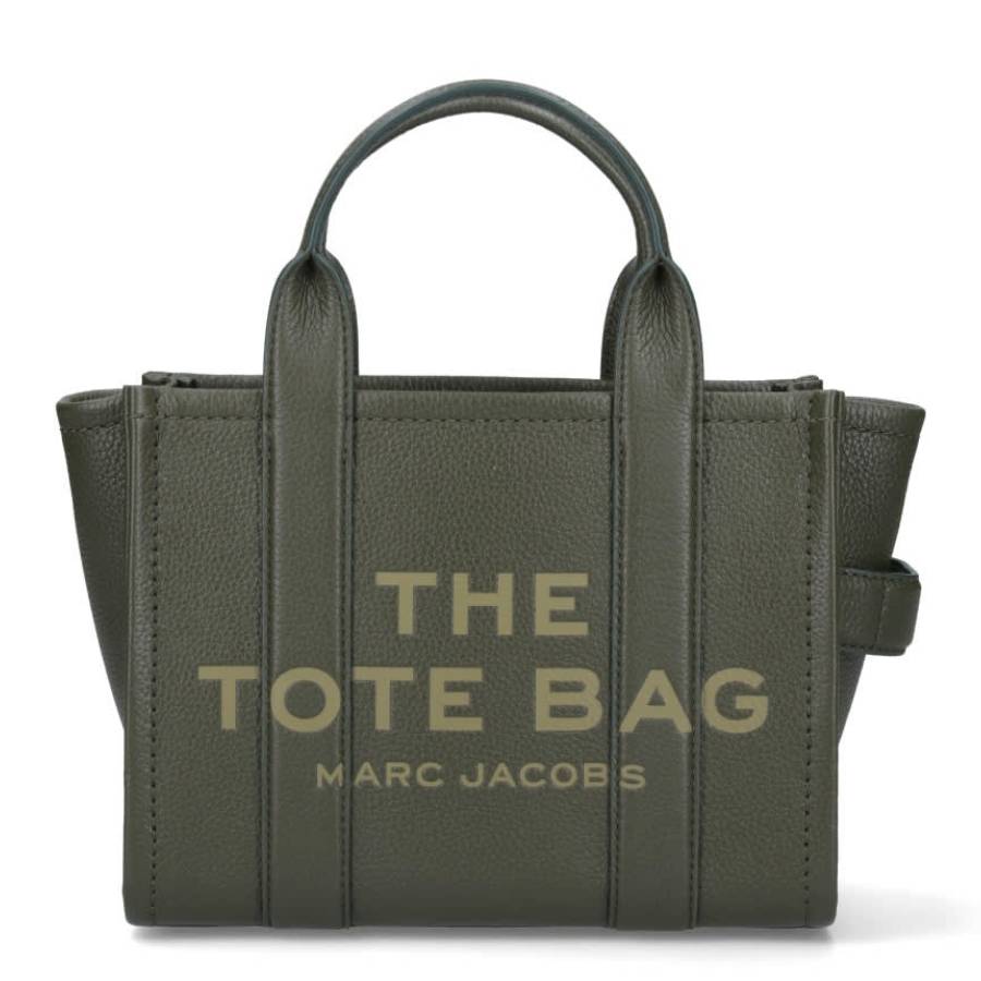 MARC JACOBS Marc Jacobs The Leather Small Tote Bag in Forest