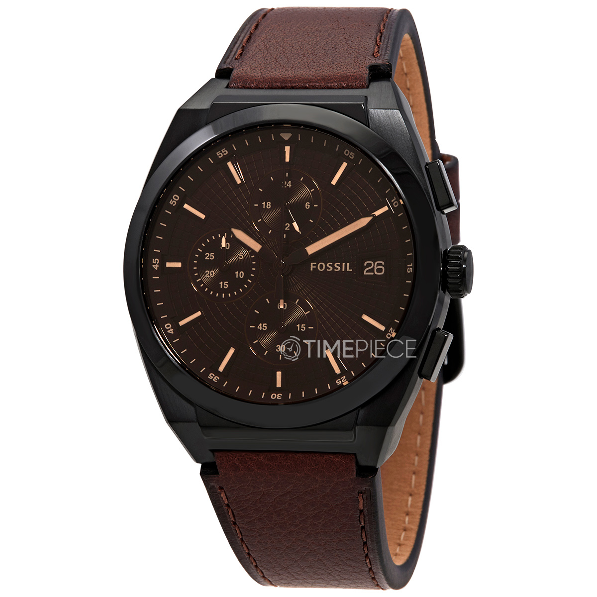 Fossil Everett Chronograph Quartz Black Dial Mens Watch FS5798