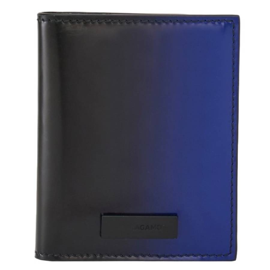 Ferragamo Dual Tone Effect Calfskin Credit Card Holder