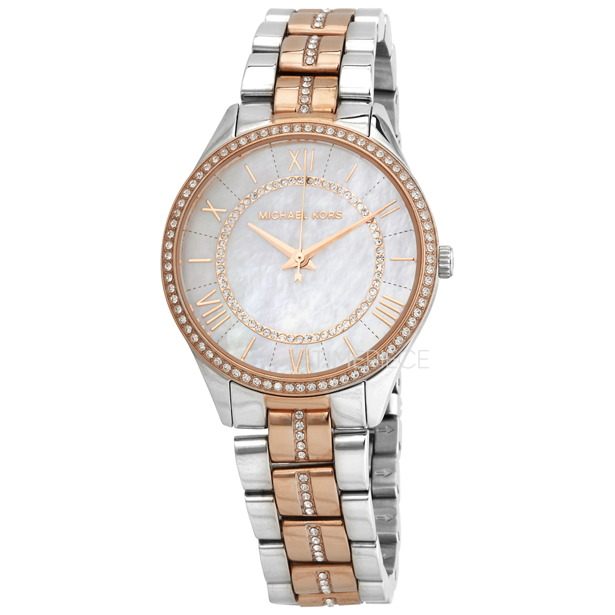 Michael Kors Lauryn Quartz White Mother of Pearl Dial Ladies Watch