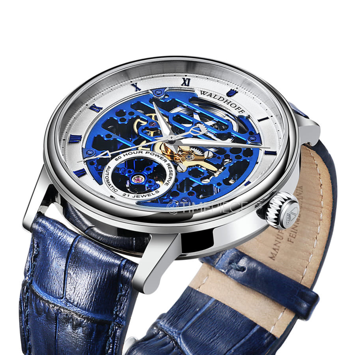 Waldhoff 06B Capital Royal Blue Mens Automatic Watch