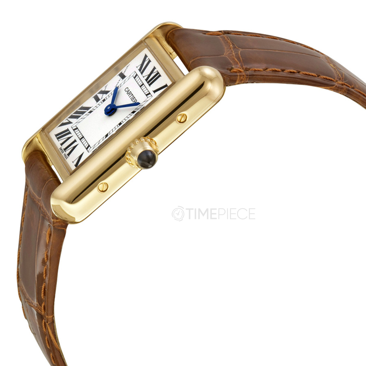 Cartier Tank Louis Yellow Gold Brown Strap Ladies Watch W1529856
