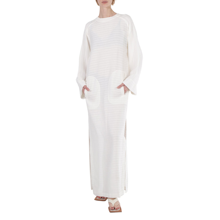 Saint Laurent Long-Sleeve Maxi Dress