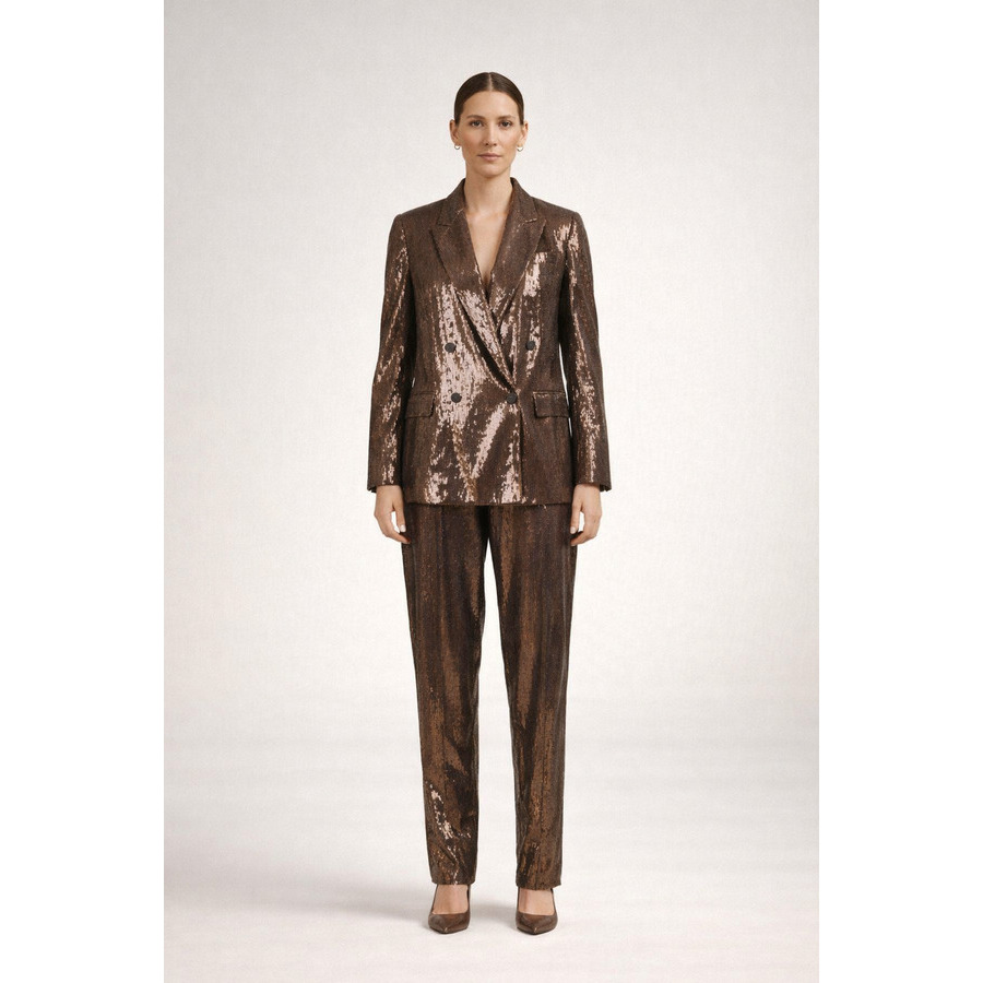 Brunello Cucinelli Pine Cone Silk Blend Sequin Suit
