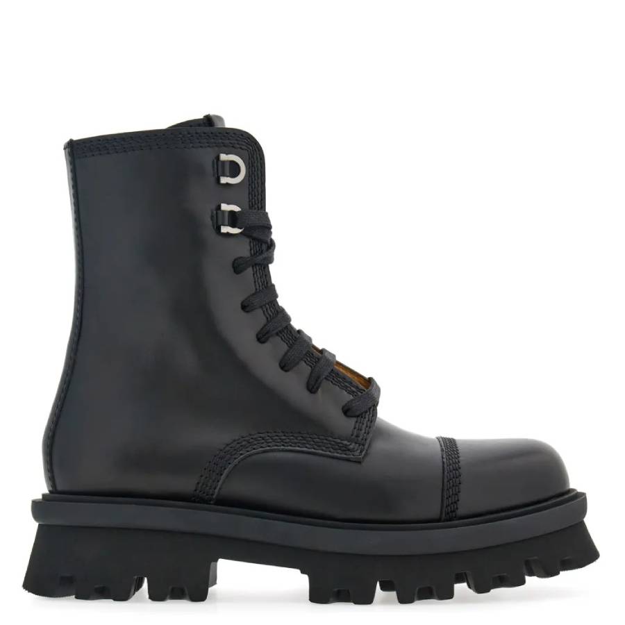 Ferragamo Faraway Chunky Combat Boots