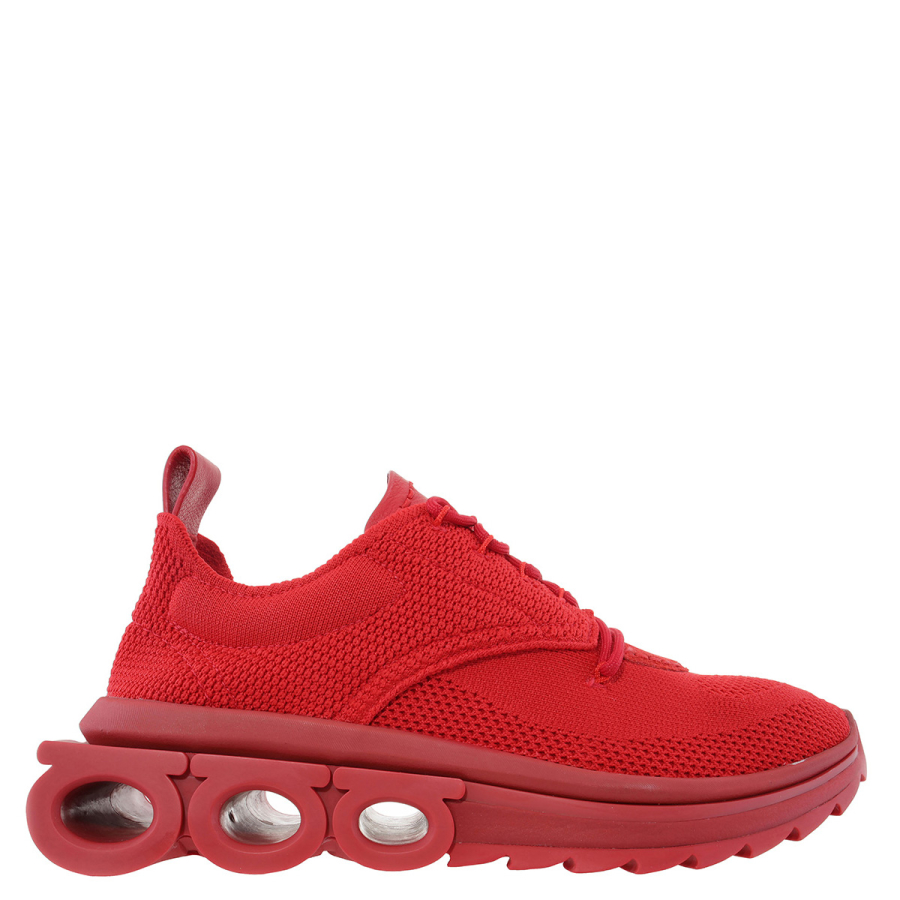 Ferragamo Nima Knit Gancini Low-Top Sneakers