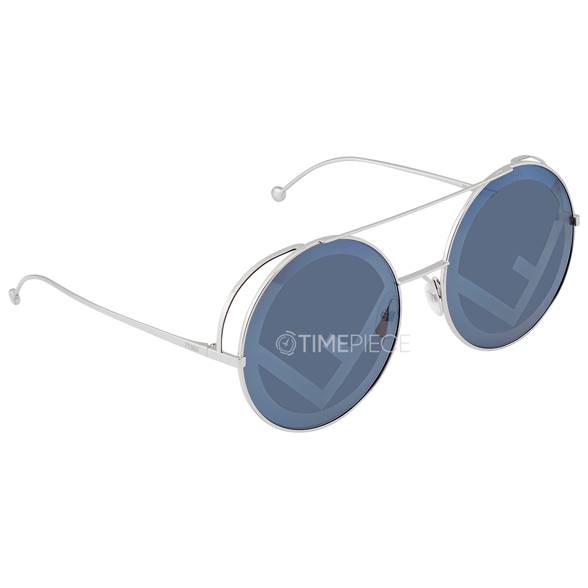 Fendi Silver-Grey Round Ladies Sunglasses FF 0285/S 0010 63