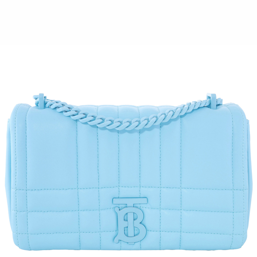 Burberry Cool Sky Blue Quilted Small Lola Bag