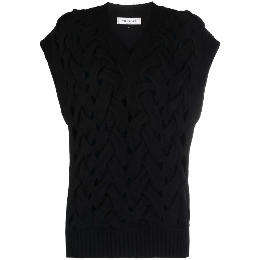 Valentino Garavani Open-Knit Wool-Blend Vest