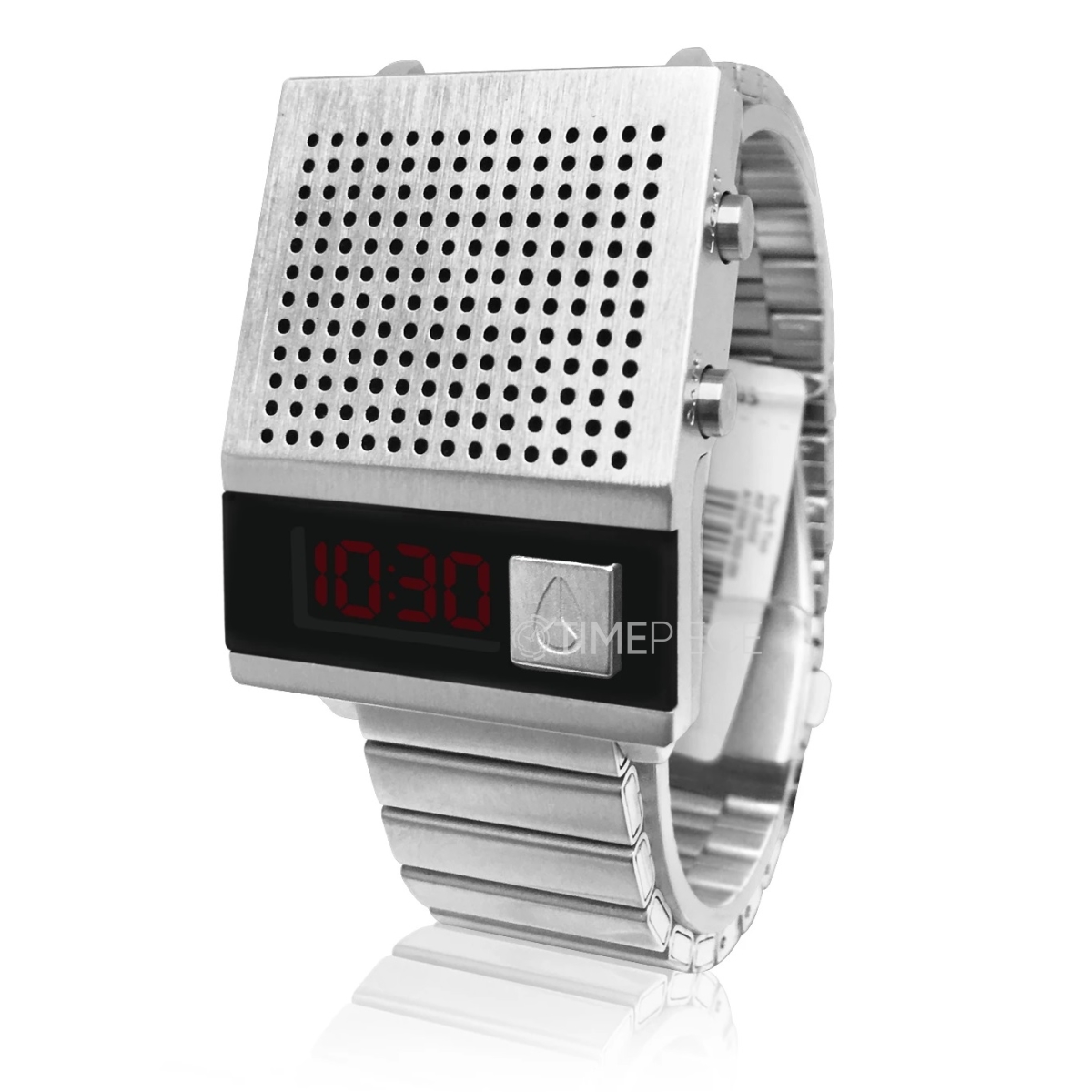 Nixon Quartz Digital Mens Dork Too Stainless Steel Watch A1266000-00