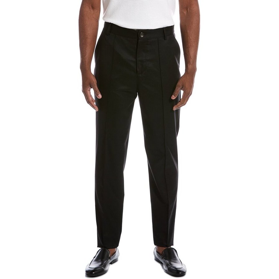 Brunello Cucinelli Mens Black Wool Tailored Trousers