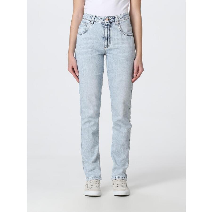 Brunello Cucinelli Wolight Blue Straight Trousers