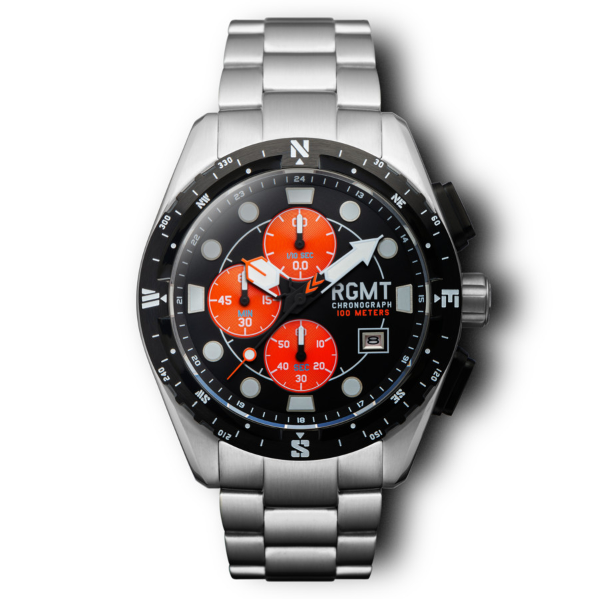 RGMT Surveyor Chronograph Quartz Black Dial Mens Watch RG802644