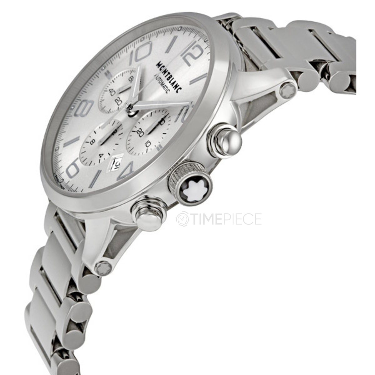 09669 MontBlanc Timewalker Chronograph Silver Dial Mens Watch.