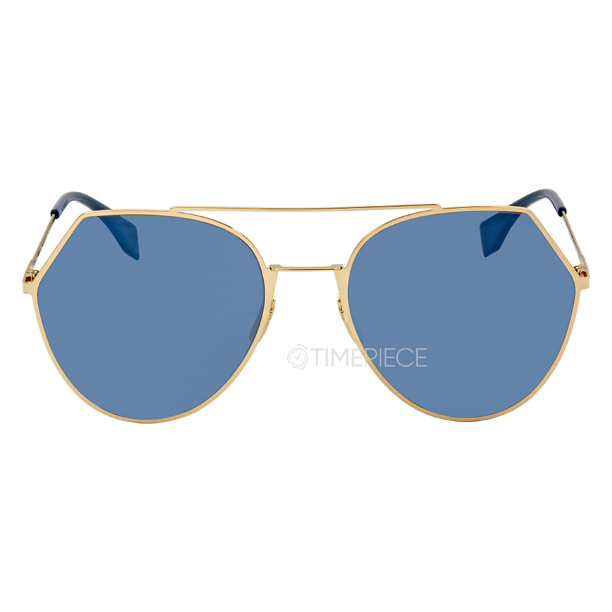 Fendi Men Sunglasses Plastic Aviator Shaped Blue Lens