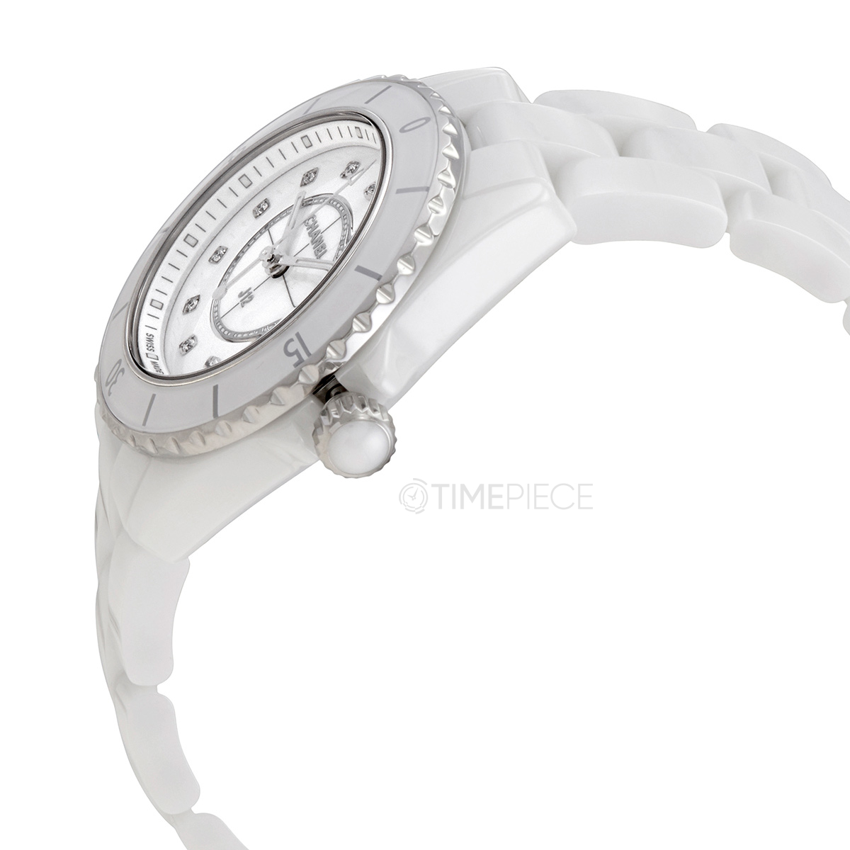 Chanel J12 Quartz Diamond White Dial Ladies Watch H5703