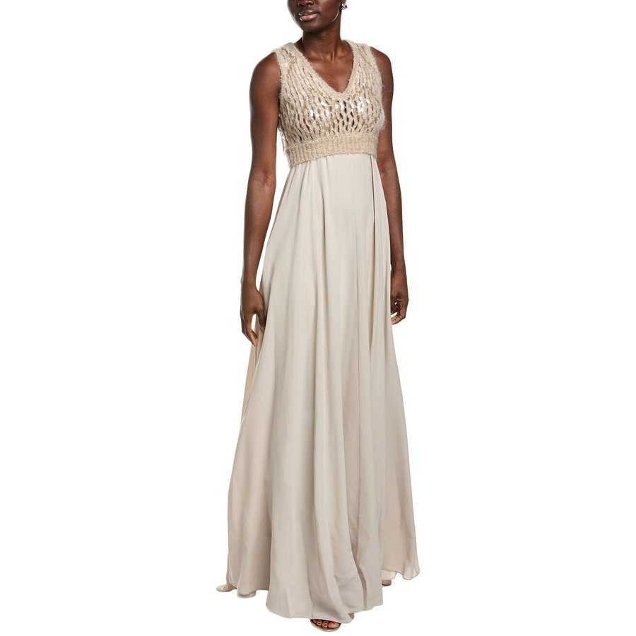 Brunello Cucinelli Wobeige Wool Blend Maxi Dress