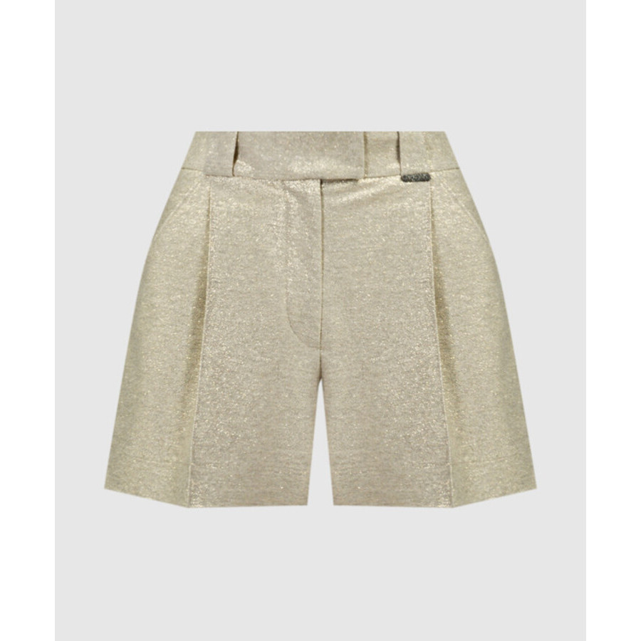 Brunello Cucinelli Wolight Gold Linen Shorts
