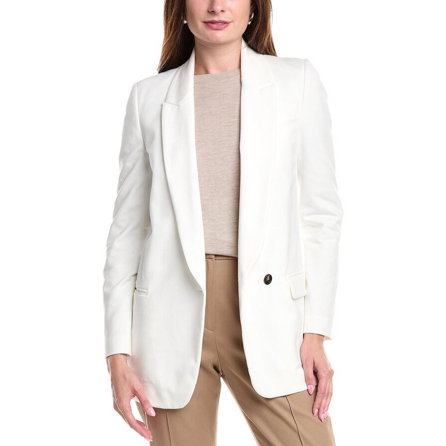 Brunello Cucinelli Wooff White Tailored Blazer
