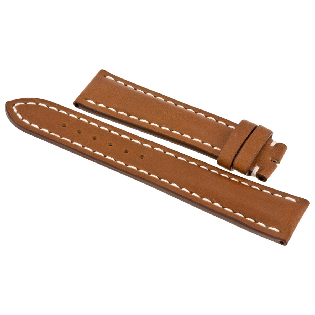 Breitling Light Brown Cowhide Leather Watch Band Strap with No Buckle 425X