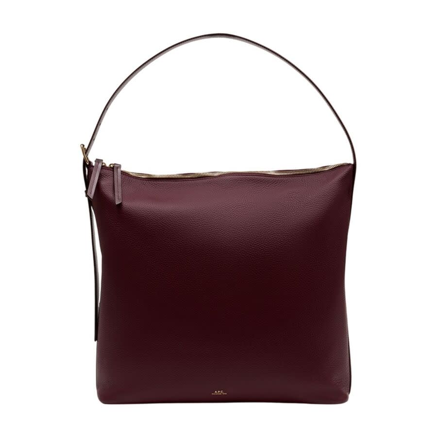 A.P.C. Vera Maxi Shoulder Bag Burgundy