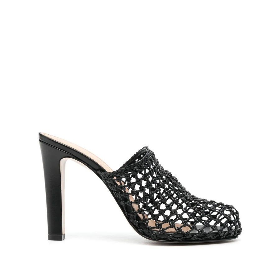 Ferragamo Womens Black Mules Heels