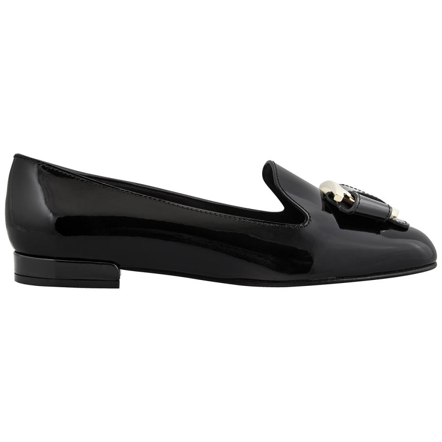 Salvatore Ferragamo Ladies Black Gancini Loafer