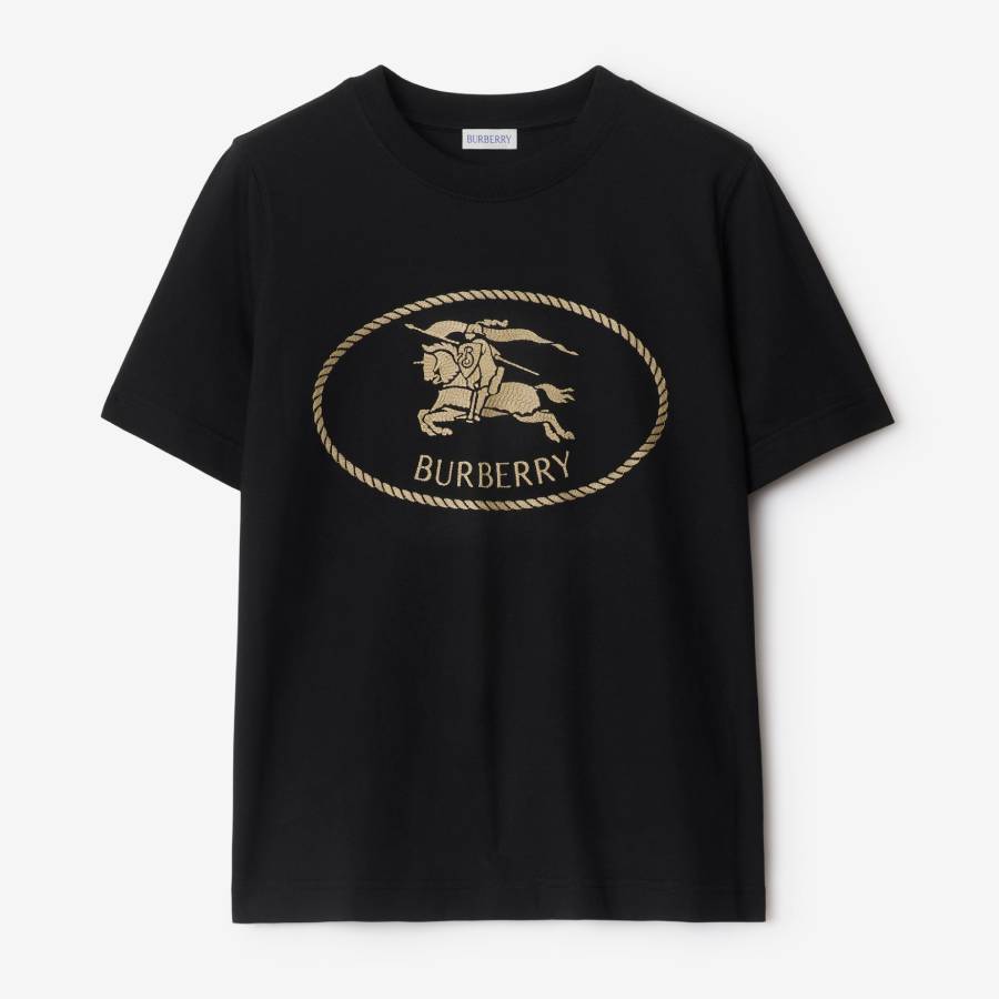 Burberry Knight Stamp Cotton T-shirt