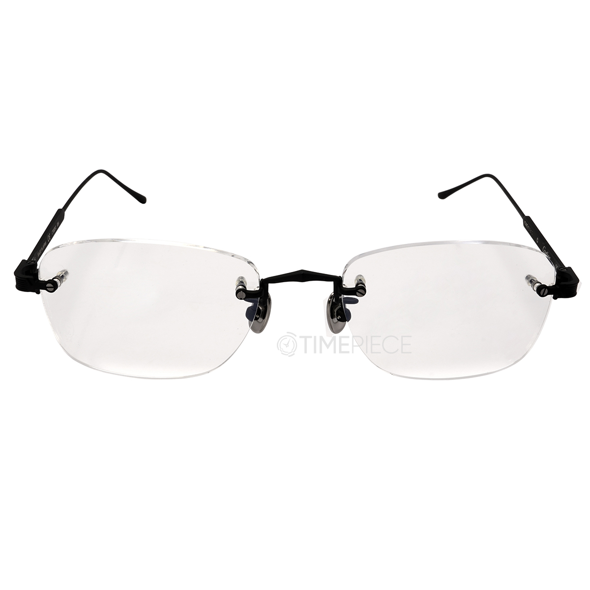 Cartier Clear Demo Rectangular Mens Eyeglasses CT0228O 004 54