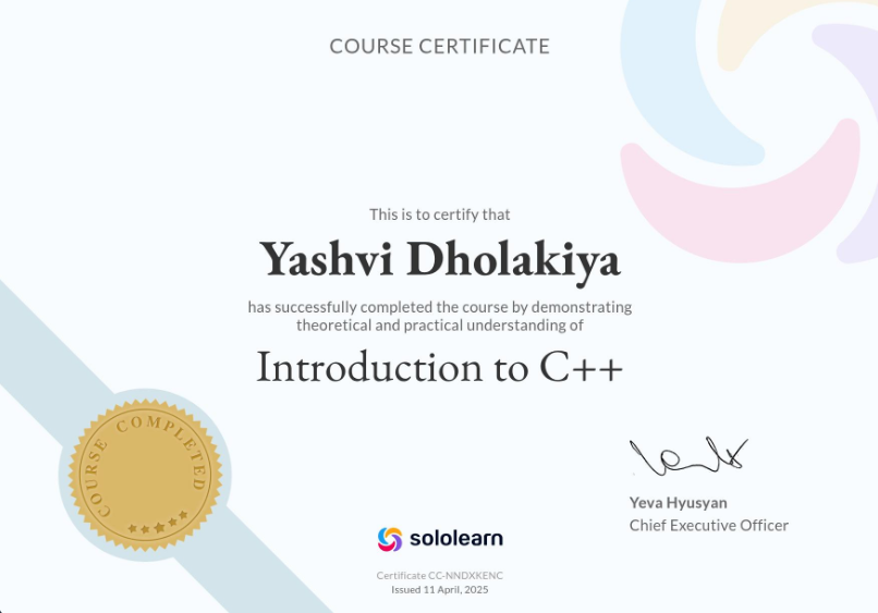 Introduction to C++