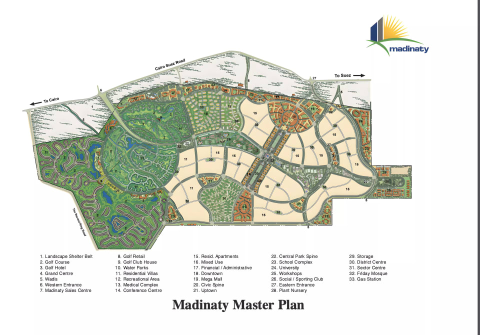 Master plan of Madinaty