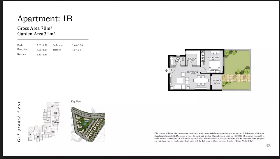 1-bedroom Apartment floor plan at Taj City