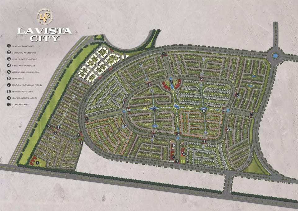 Master plan of La Vista City