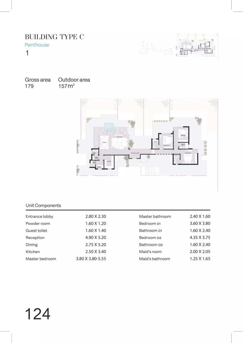 3-bedroom Penthouse floor plan at The Waterway