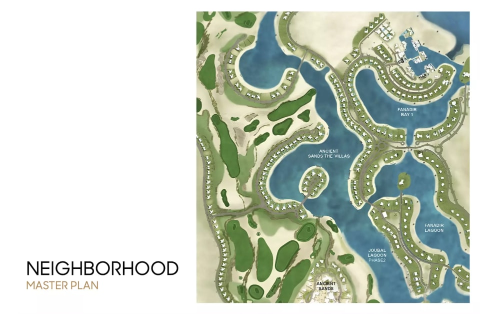 Master plan of Ancient Sands Resort