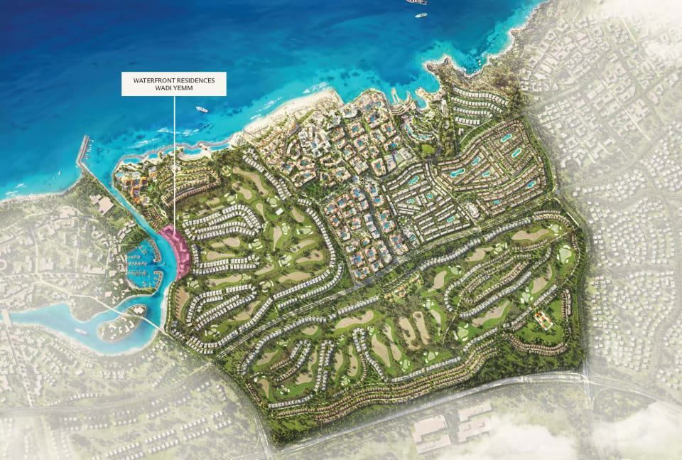 Master plan of Marina Waterfront Residences