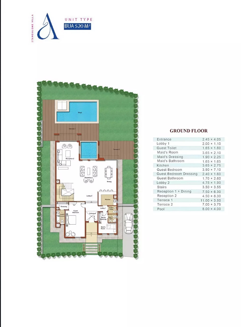 5-bedroom Villa floor plan at Naia Bay