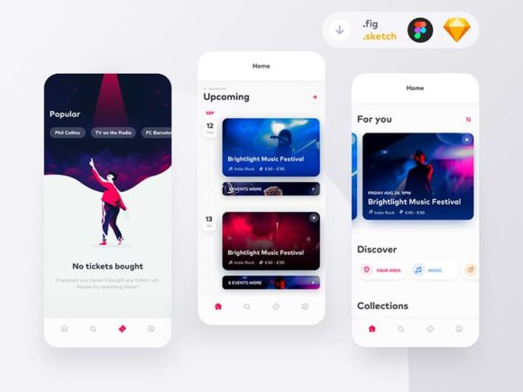 Ticketapp: concept de réservation d'événement gratuit